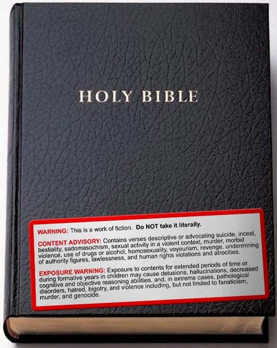 bible warning label